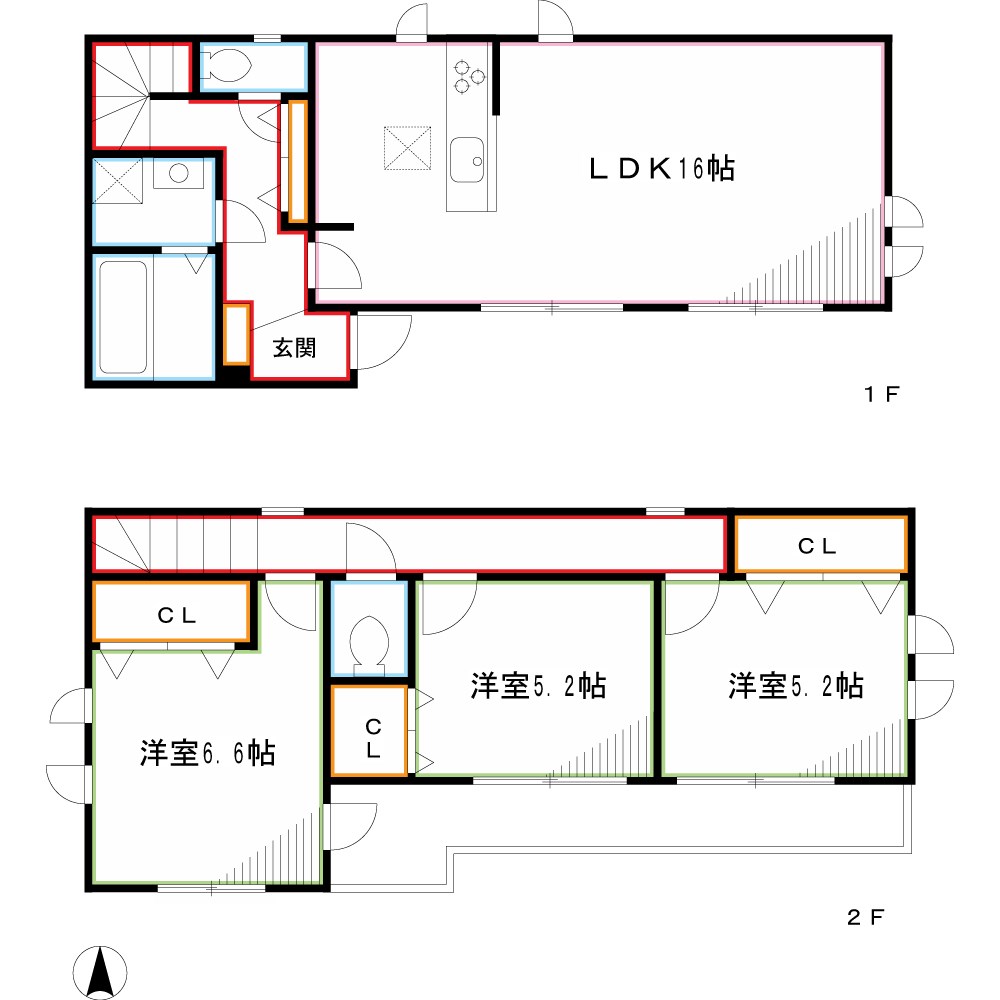 東町4丁目戸建賃貸住宅   間取り