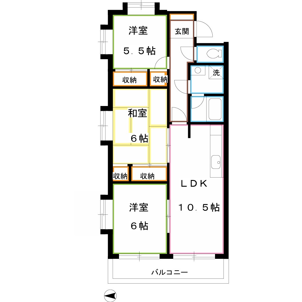 コスモ三鷹台　 間取り