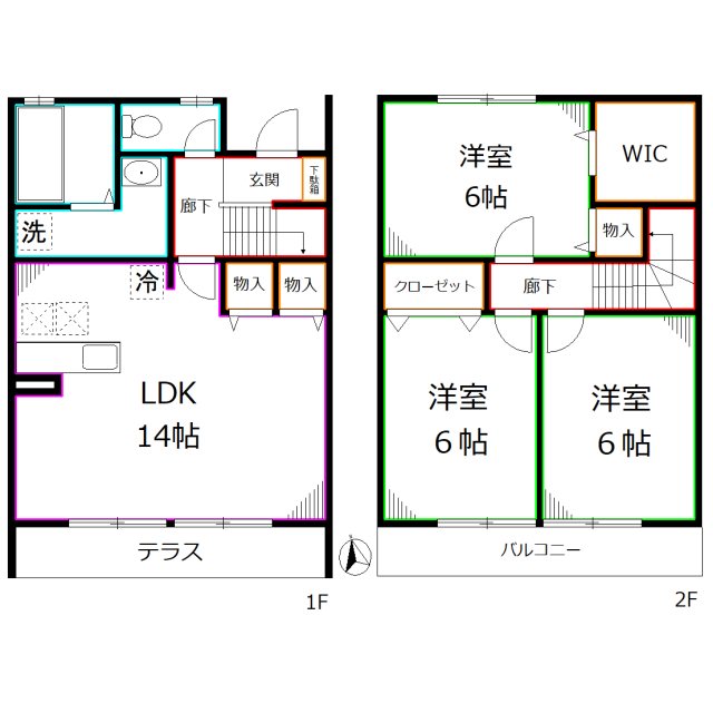 花水木Ｅ棟 間取り