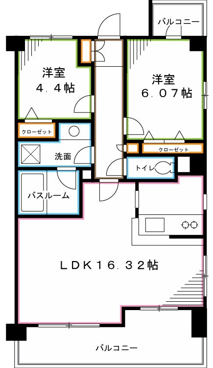 プレミアコンフォート高井戸  間取り