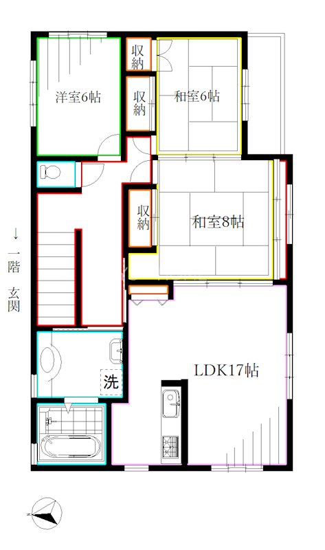 本町3丁目貸家 間取り