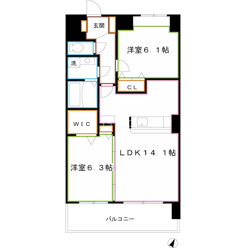モヤコリバ　　 間取り図