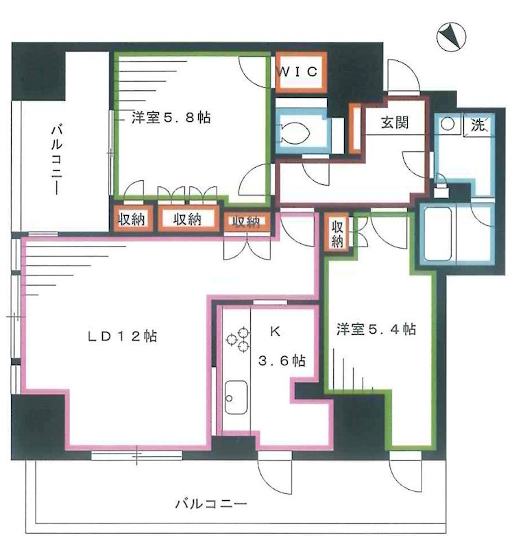 クレッセント三鷹ザ・タワー  間取り