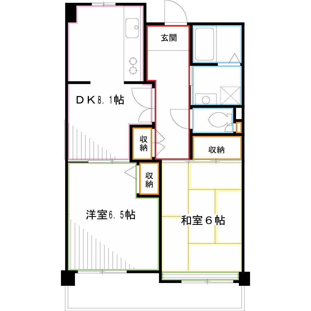 コーポレート連雀　1号棟  間取り