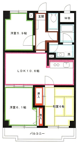 エスポワール小金井 間取り