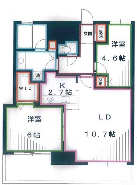 東急ドエルアルス三鷹 間取り