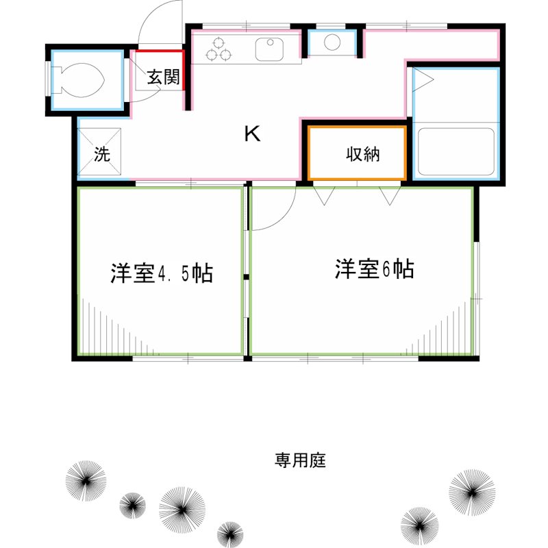 貫井南町2-3貸家  間取り