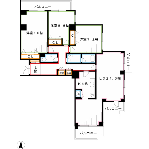 アティカ　小金井 間取り