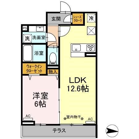 ヴィルソレイユ西荻Ⅰ・Ⅱ　Ⅱ 間取り