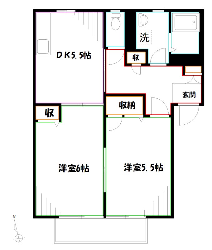 テラスシャルマンＡ棟 間取り