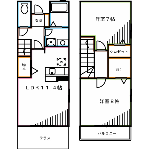 ナーセリーコート A    間取り