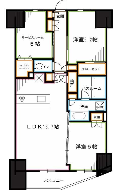 ディームス方南町 間取り