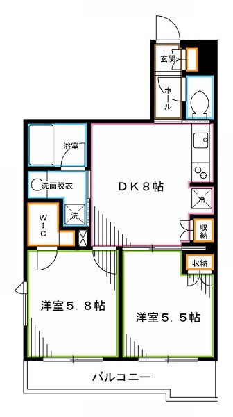 ルーブル新宿西落合八番館 間取り