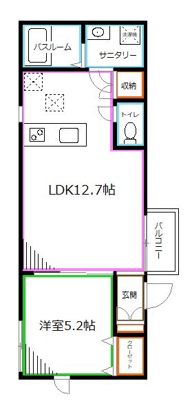 Ｌａ　Ｖｅｒｄｕｒｅ（ラ　ベルデュール）   間取り図
