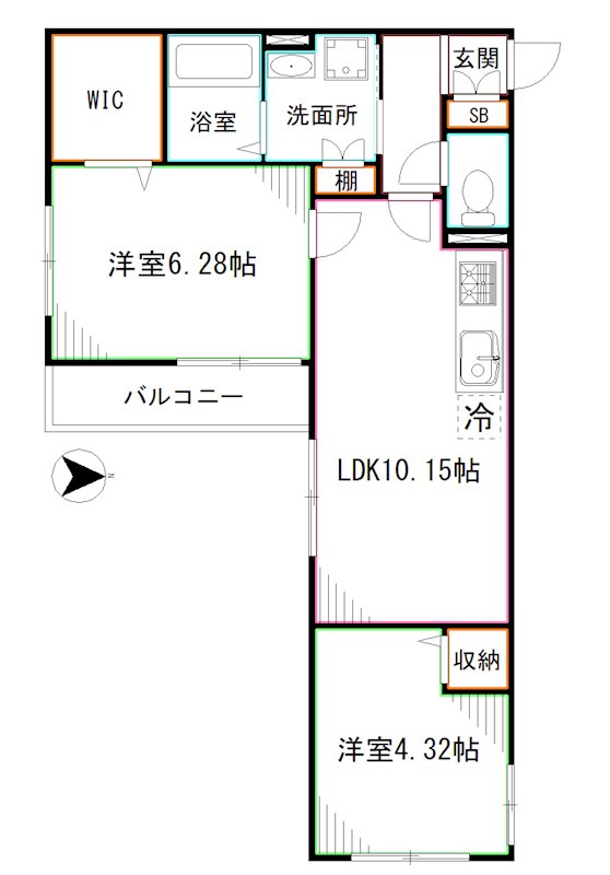 エルファーロ中野新井薬師 間取り