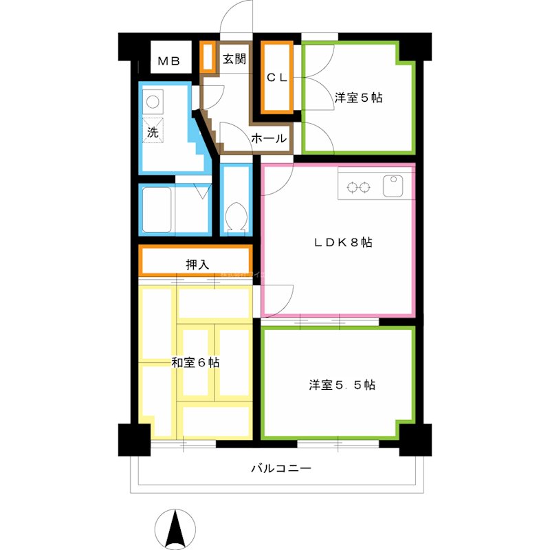 エクリーンミタカⅡ 間取り