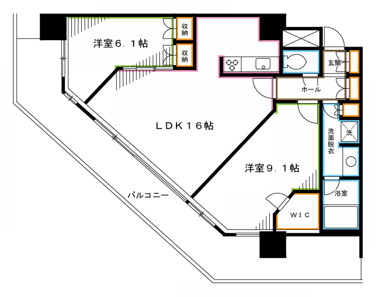 ユニゾンタワー 間取り
