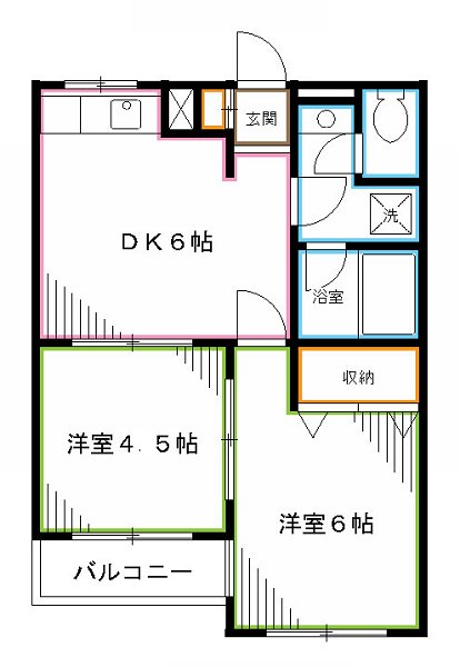 ハイツナカノ古柏 間取り
