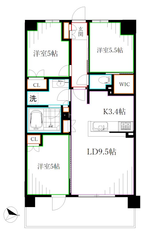 トラープランド蒼麗館 間取り図