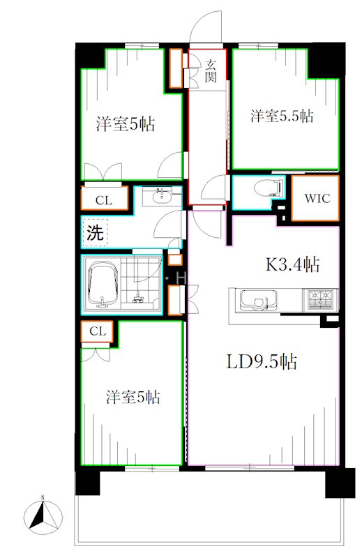 トラープランド蒼麗館 間取り図