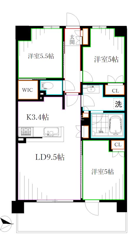 トラープランド蒼麗館 間取り