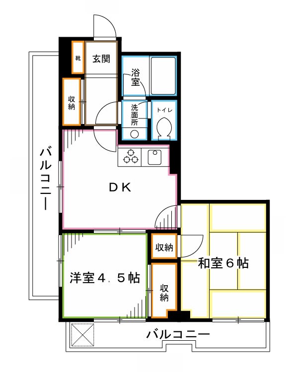 関東小滝橋第3マンション 間取り図