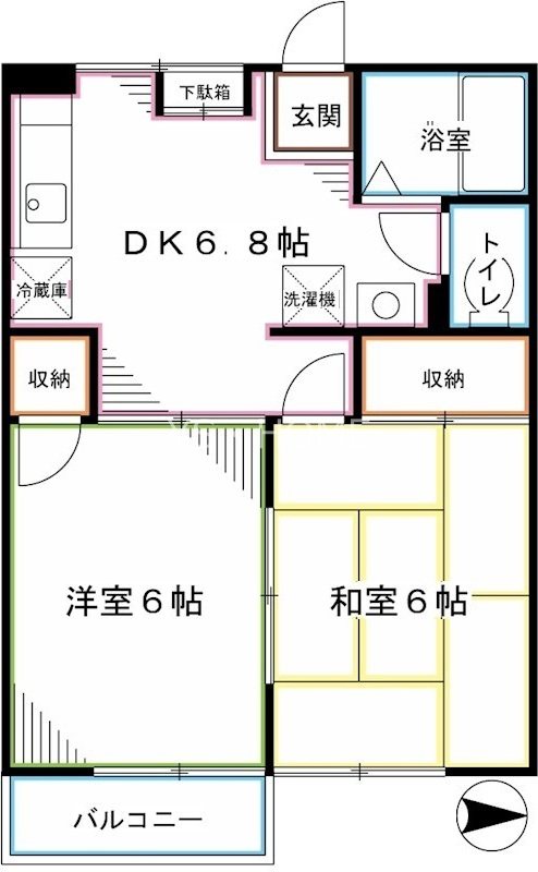 テラスシャルマン 間取り図