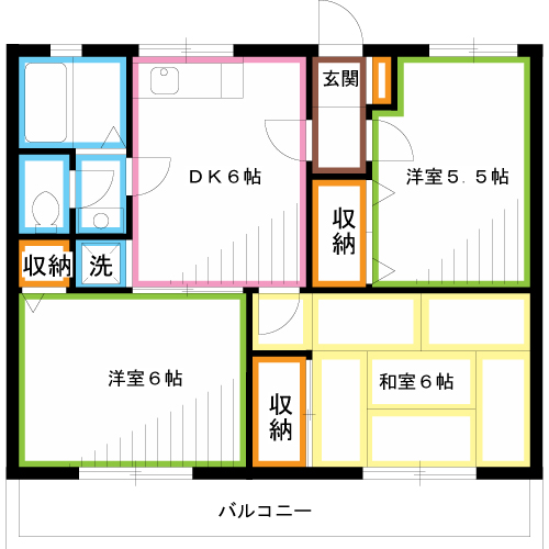 新川宿フラワーハイツB 間取り