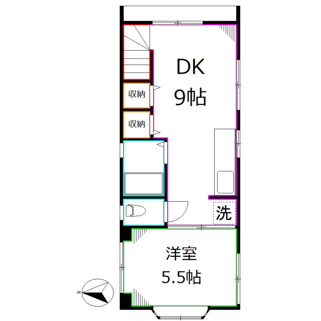 今水仲町コーポ 間取り