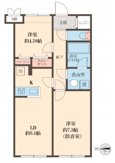 Liberte沼袋 間取り