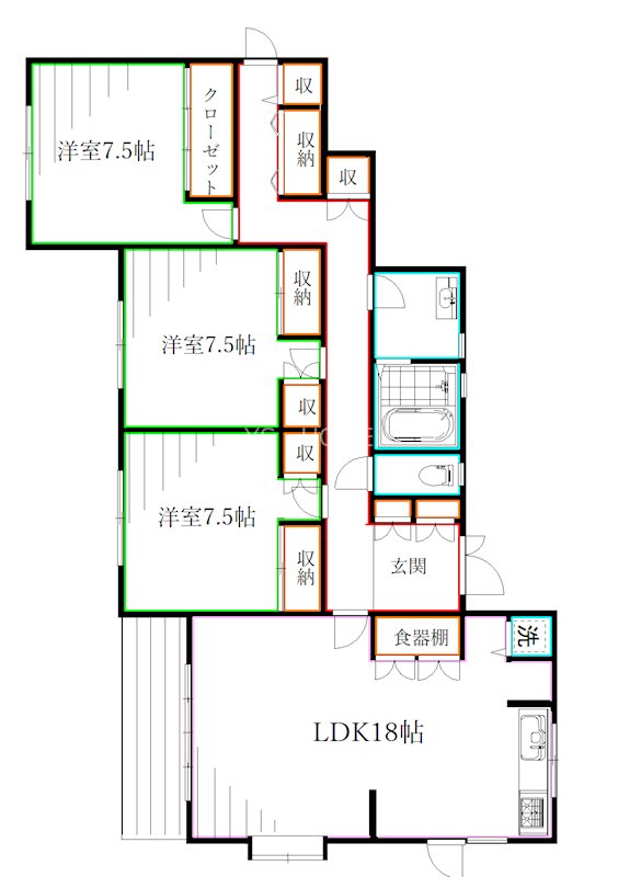 西久保1-32戸建 間取り