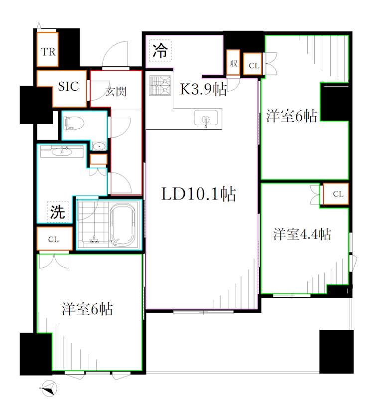 Brillia三鷹下連雀 間取り