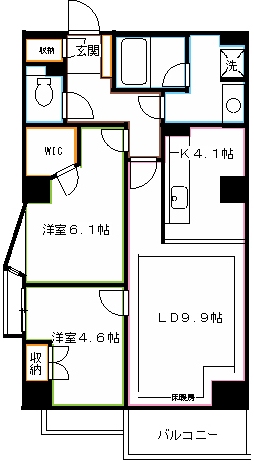 クレッセント三鷹　　 間取り
