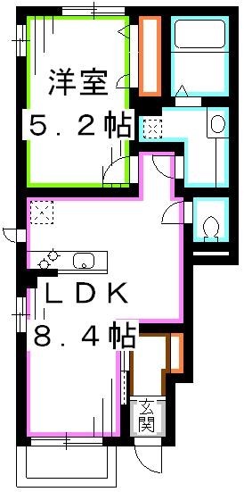 カラコレス武蔵野Ⅱ　 間取り