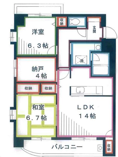 エストネオアージュ  間取り