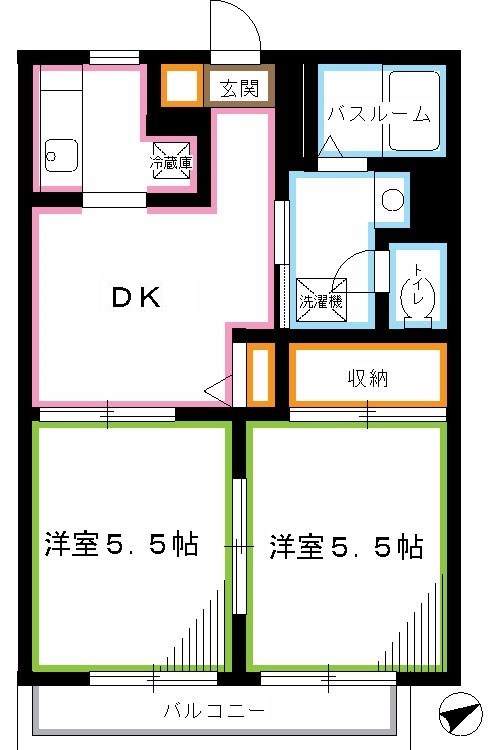 ドミール松庵　Ｂ 間取り