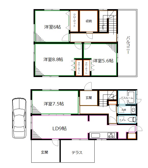 荻窪一戸建 間取り