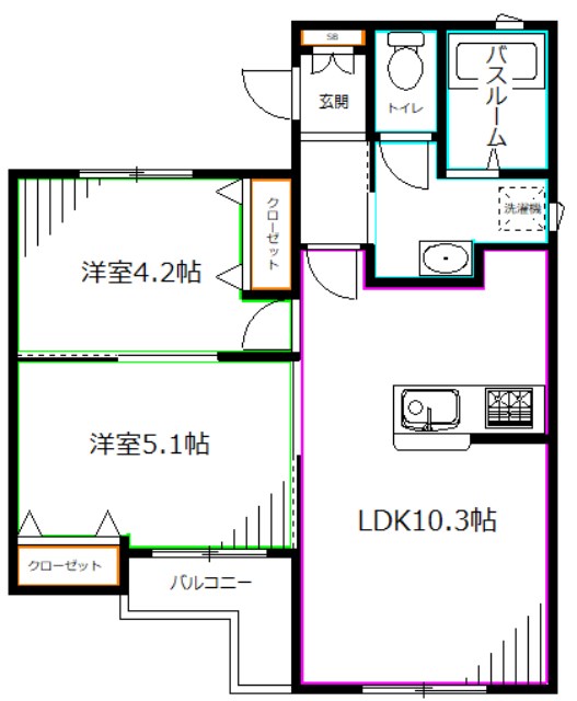 ウッディ宮前Ⅱ 間取り