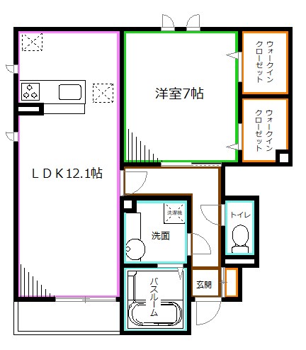 ドヌール井草 B 間取り