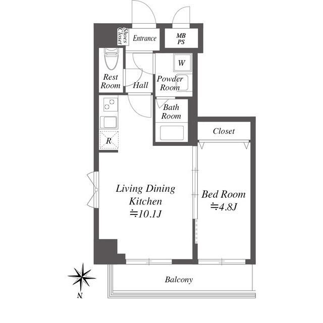 ルクレ中落合 間取り図
