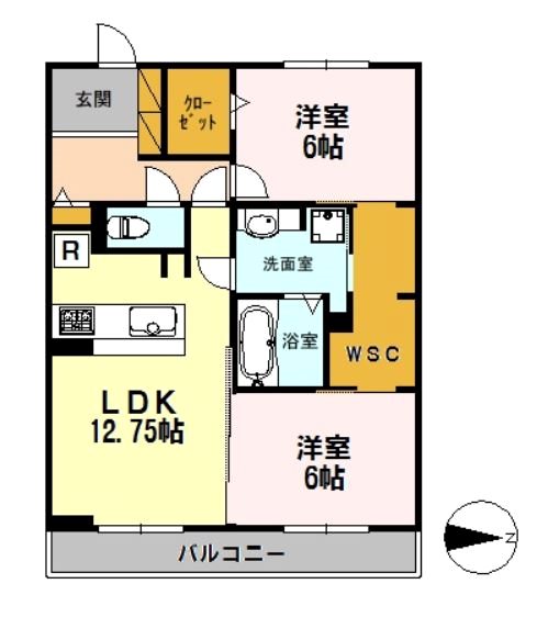 北野翠亭/エアリクス　エアリクスA 間取り
