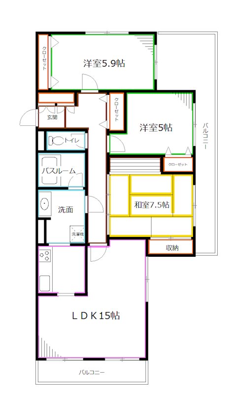 ベル富士見丘 間取り
