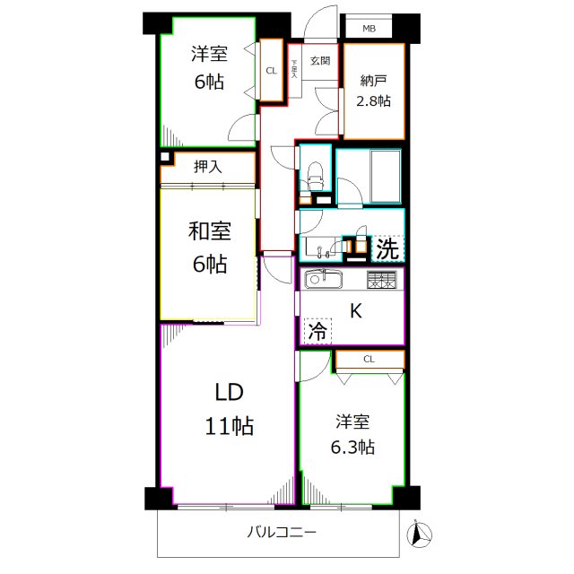 T's garden府中 間取り