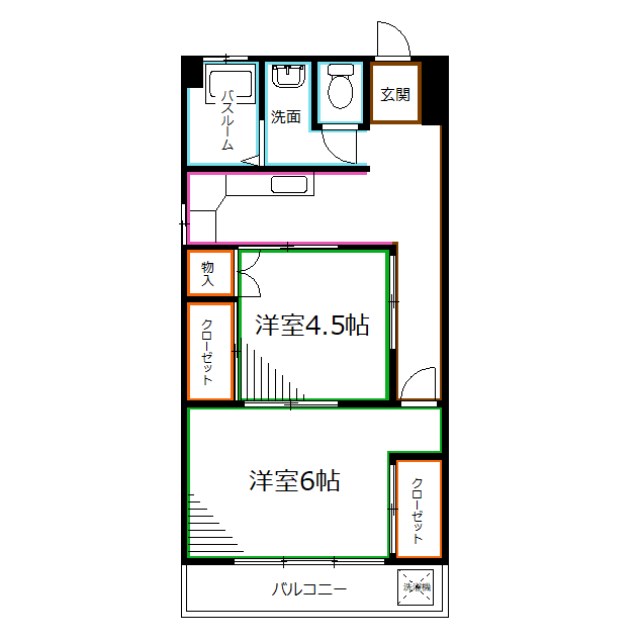 マンション中宿 間取り