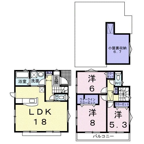 山代貸家 間取り