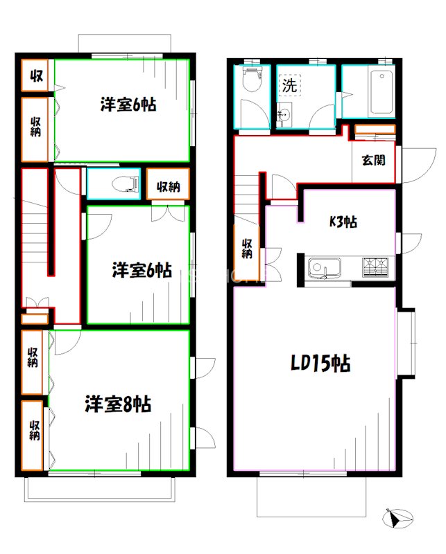 Ｎメゾネット  間取り