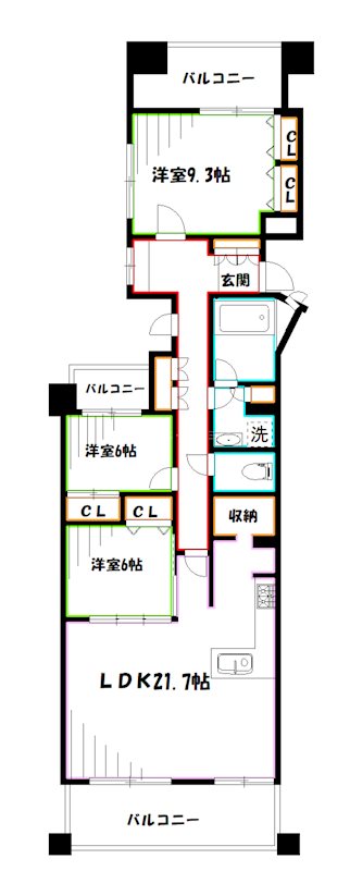 クリオレミントンハウス武蔵野 間取り