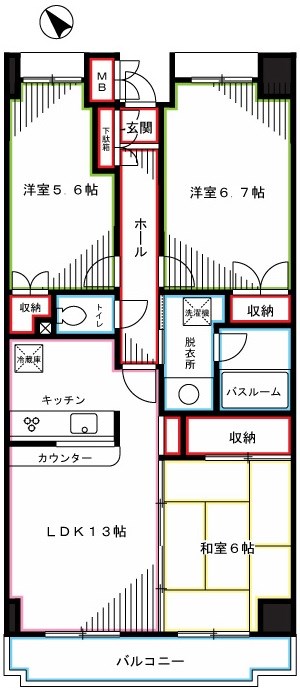 ラフィネ武蔵野 間取り