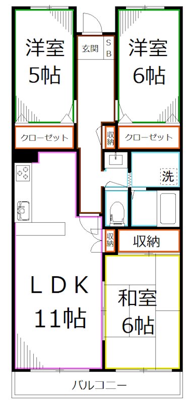 京王国分寺マンション 間取り