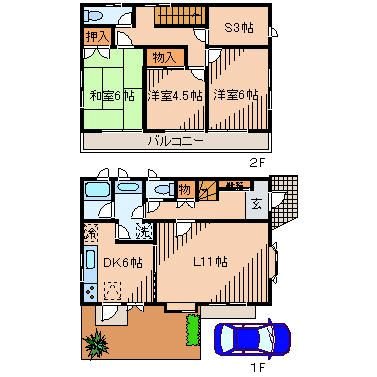 萩原様邸貸家 間取り
